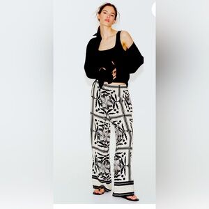H&M WIDE-CUT PULL-ON PANTS, M